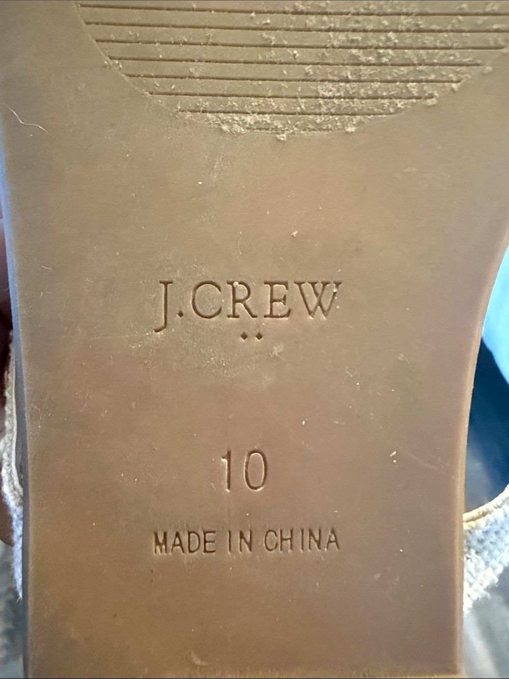 J. Crew Beige Pearl-Trim Thong Sandals - Picture 3 of 4